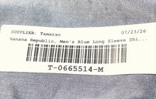 Load image into Gallery viewer, Banana Republic Mens Blue Long Sleeve Tailored Slim Fit Button-Up Shirt Size M
