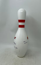 Load image into Gallery viewer, Vintage Sparez Unisex Adults White Red Stripe Full Size Bowling Pin Equipment
