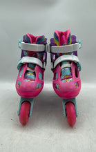 Load image into Gallery viewer, Roller Derby Girls Multicolor Ratchet Buckle Inline Skates Size J12-2
