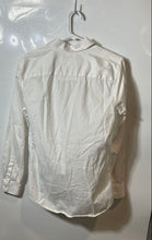 Load image into Gallery viewer, Zara Mens White Cotton Long Sleeve Collared Slim Fit Button-Up Shirt Size M
