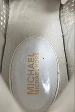 Load image into Gallery viewer, Michael Kors Womens Georgie White Leather Weave Lace-Up Sneakers Shoes Size 9M

