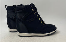 Load image into Gallery viewer, Bebe Sport Womens Black Lace-Up High Top Wedge Heel Sneakers Shoes Size 9
