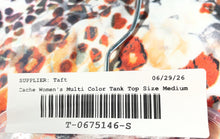 Load image into Gallery viewer, Cache Womens Multicolor Printed V-Neck Sleeveless Tank Top Size Medium
