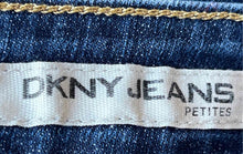 Load image into Gallery viewer, DKNY Womens Blue Denim 5-Pocket Design Button Front Straight Leg Jeans Size 14P
