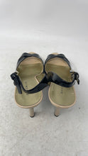Load image into Gallery viewer, Bandolino Womens BD Sterling Black Leather Buckle Stiletto Slingback Heels 8 M
