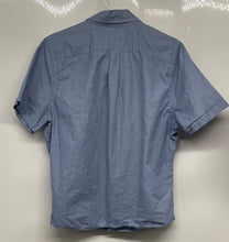 Load image into Gallery viewer, Abercrombie &amp; Fitch Mens Blue Muscle Short Sleeve Button-Up Shirt Size Large

