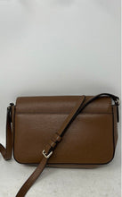 Load image into Gallery viewer, DKNY Womens Brown Leather Flap Adjustable Strap Crossbody Bag
