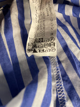 Load image into Gallery viewer, Zara Womens Blue White Striped Print Off-The-Shoulder Pullover Blouse Top Size S
