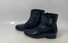 Load image into Gallery viewer, Aquatalia Womens Black Patent Leather Round Toe Side Zip Ankle Boots Size 7
