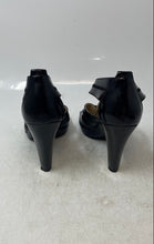 Load image into Gallery viewer, Michael Kors Womens Berkley Black Patent Leather High Platform Heels Size 6.5M
