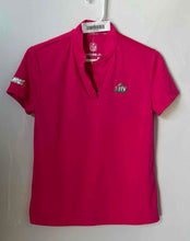Load image into Gallery viewer, BDA Womens Pink Super Bowl LIV Miami NFL Short Sleeve Polo Shirt Size M
