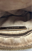 Load image into Gallery viewer, Michael Kors Womens Brown Signature Print Adjustable Strap Zip Top Crossbody Bag
