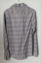 Load image into Gallery viewer, Michael Kors Mens Gray Plaid Long Sleeve Slim Fit Button-Up Shirt Size M
