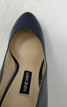 Load image into Gallery viewer, Nine West Womens Quabree Navy Blue Leather Slip-On Stiletto Pump Heels Size 5.5M
