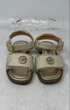 Load image into Gallery viewer, Michael Kors Girls Kieran Gold Metallic Buckle Ankle Strap Sandals Size 7
