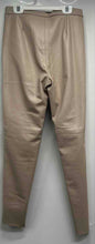 Load image into Gallery viewer, Zara Womens Beige Faux Leather Slash Pocket Skinny Leg Ankle Leggings Size S
