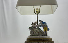 Load image into Gallery viewer, Glazed Porcelain Staffordshire Style Couple Wired Home Decorative Lamp
