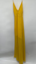 Load image into Gallery viewer, Forever 21 Womens Yellow Sleeveless V-Neck Back Tie Maxi Dress Size Medium
