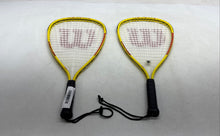 Load image into Gallery viewer, Lot Of 2 Pcs Wilson Xpress Multicolor Hyper Alloy Tennis Racquetball Racquet
