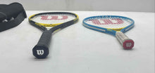 Load image into Gallery viewer, Lot Of 2 Pcs Assorted Wilson Multicolor Professional Racquets In Carrying Case
