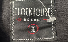 Load image into Gallery viewer, Clockhouse Womens Black Floral Long Sleeve Embroidered Collared Jacket Size 36
