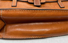 Load image into Gallery viewer, Fossil Womens Brown Leather Double Handle Travel Shoulder Tote Bag
