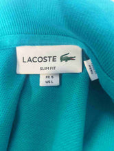 Load image into Gallery viewer, Lacoste Mens Blue Cotton Slim Fit Short Sleeve Golf Polo Shirt Size Large

