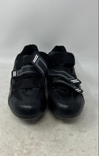 Load image into Gallery viewer, Gavin Unisex Black Leather Round Toe Hook &amp; Loop Cycling Shoes Size 44
