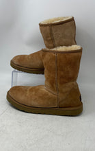 Load image into Gallery viewer, UGG Womens Classic Short II 5825 Brown Leather Mid-Calf Winter Boots Size 8
