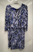 Load image into Gallery viewer, Nine West Womens Multicolor Printed 3/4 Sleeve Knee-Length Blouson Dress Size 14
