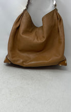 Load image into Gallery viewer, Michael Kors Womens Brown Pebbled Leather Studded Slouchy Hobo Shoulder Bag

