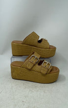 Load image into Gallery viewer, Marc Fisher Womens Poppy Brown Open Toe Slip-On Platform Slide Sandals Size 7M

