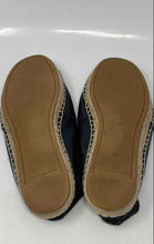 Load image into Gallery viewer, Authentic Tory Burch Womens Black Leather Espadrille Flats Size 9.5 Damaged
