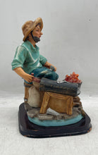 Load image into Gallery viewer, Unbranded Man With Beard Sitting By Campfire Decorative Collectible Figure
