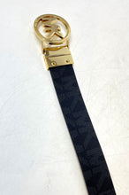 Load image into Gallery viewer, Michael Kors Womens Brown Black Monogram Reversible Buckle Dress Belt
