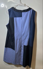 Load image into Gallery viewer, Calvin Klein Womens Blue Black Colorblock Sleeveless Sheath Dress Size 12
