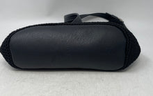 Load image into Gallery viewer, The Sak Womens Black Crochet Charm Inner Pocket Zipper Medium Shoulder Bag
