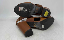 Load image into Gallery viewer, Gianni Bini Womens First Chance Brown Leather Peep Toe Ankle Booties Size 9.5M

