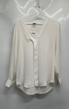 Load image into Gallery viewer, Ann Taylor Womens White Long Sleeve V-Neck Pullover Blouse Top Size M
