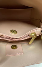 Load image into Gallery viewer, Macghee Womens Blush Pink Leather Inner Pocket Top Handle Shoulder Handbag
