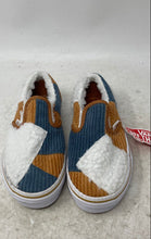 Load image into Gallery viewer, Vans Kids Blue Khaki White Round Toe Slip-On Shoe Size 10 With Tag
