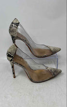 Load image into Gallery viewer, Schutz Womens White Clear Animal Print Pointed Toe Stiletto Pump Heels Size 6.5B
