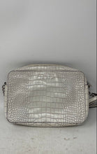Load image into Gallery viewer, Michael Kors Womens Cream Crocodile Embossed Leather Jet Set Crossbody Bag
