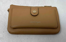 Load image into Gallery viewer, Nanette Lepore Womens Brown Pebbled Leather Outer Pocket Zipper Clutch Bag
