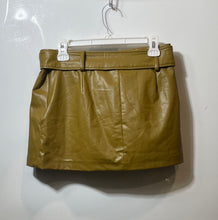 Load image into Gallery viewer, Forever 21 Womens Brown Belted Pull On Flat Front Elastic Waist Mini Skirt Sz L
