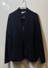 Load image into Gallery viewer, Cherokee Womens Black Long Sleeve Mock Neck Ribbed Hem Full-Zip Sweater Size XL
