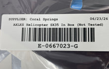 Load image into Gallery viewer, Axles SX35 2.5-Channel Gyroscope Remote Control Helicopter In Box Not Tested
