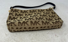 Load image into Gallery viewer, Michael Kors Womens Brown Signature Print Outer Pocket Shoulder Handbag
