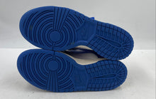 Load image into Gallery viewer, Authentic Nike Boys Dunk Low White Black Blue Leather Sneakers Shoes Size 5.5Y
