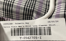 Load image into Gallery viewer, Calvin Klein Mens Gray Plaid Long Sleeve Collared Dress Shirt Size 15 32/33
